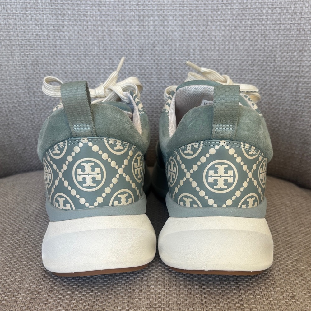 Tory Burch Women's Sneakers in sage green and White - Picture 4 of 8
